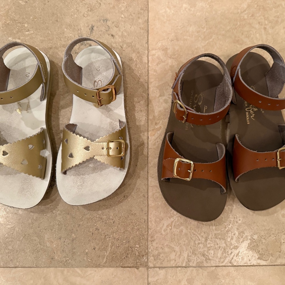 Sun-San Saltwater Sandals - 2 Pair (Size 10)